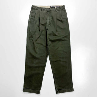 00's eddie bauer 2タック チノパンツ(オリーブ)