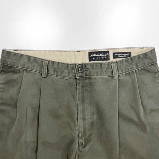 00's eddie bauer 2タック チノパンツ(オリーブ)