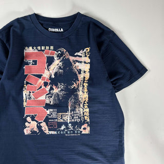 00's godzilla "初代ゴジラ" ポスター ムービー プリント Tシャツ