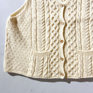 00's "made in IRELAND" john molloy アラン ニット ベスト