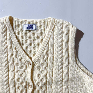 00's "made in IRELAND" john molloy アラン ニット ベスト