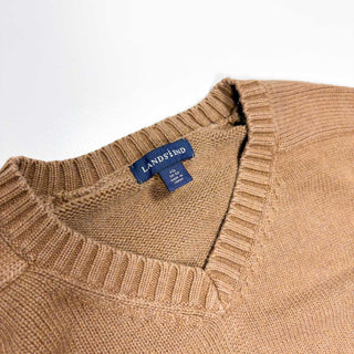 00's "made in JAPAN" LANDS'END Vネック コットン ドリフター セーター