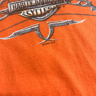 00's "made in USA" Harley-Davidson "Myrtle Beach" 両面プリント Tシャツ(オレンジ)