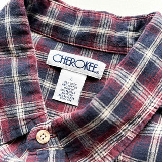90's CHEROKEE リネン×コットン チェック S/S シャツ