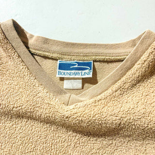90's～ BOUNDARY LINE 表起毛 Vネック スウェット シャツ