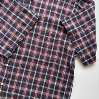 90's CHEROKEE リネン×コットン チェック S/S シャツ