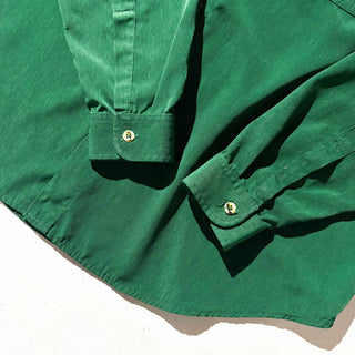 90's MARS ポリエステル ドレープ ソリッド  L/S シャツ