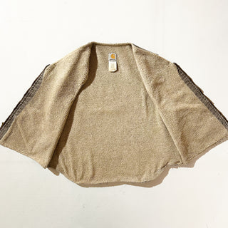 90's "made in USA" Carhartt チャコール ボアフリース ダックベスト