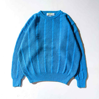 ～90's AMERICAN WEEKEND ストライプ コットン×ラミー ニットセーター