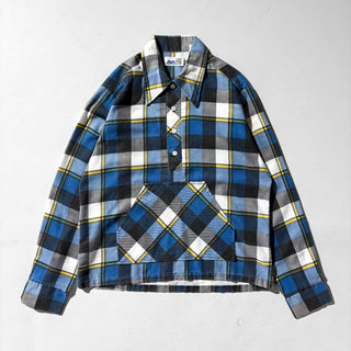 70's～80's MAB コットン チェック プルオーバー シャツ