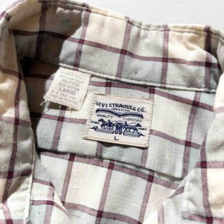 70's～80's MADE IN USA Levi's カスリ チェック L/S シャツ