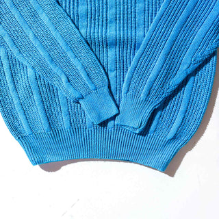 ～90's AMERICAN WEEKEND ストライプ コットン×ラミー ニットセーター