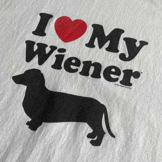 00's "made in USA" Ripple Junction "I LOVE MY WIENER" リンガーTシャツ