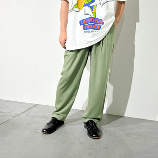 80's "made in USA" COTLER ボックスプリーツ レーヨン スラックス