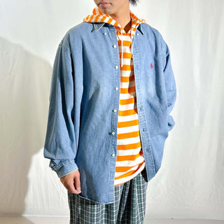 90's～ Ralph Lauren "BLAIRE" デニム ボタンダウン L/Sシャツ