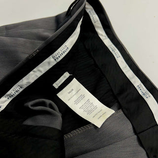 00's PERRY ELLIS PORTFOLIO 2タック ワイドスラックス(グレー)