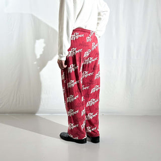 00's Dr Pepper ドローコード 総柄 ワイド パジャマ パンツ