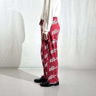 00's Dr Pepper ドローコード 総柄 ワイド パジャマ パンツ