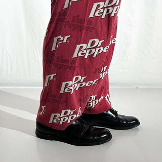 00's Dr Pepper ドローコード 総柄 ワイド パジャマ パンツ
