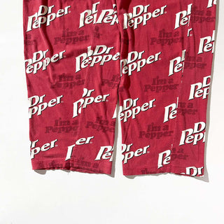 00's Dr Pepper ドローコード 総柄 ワイド パジャマ パンツ