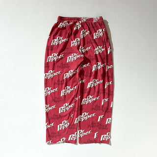 00's Dr Pepper ドローコード 総柄 ワイド パジャマ パンツ