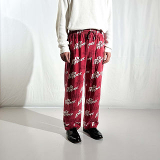 00's Dr Pepper ドローコード 総柄 ワイド パジャマ パンツ