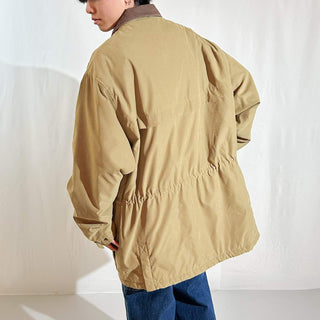 00's Eddie Bauer マスタード 裏キルティング ピーチスキン ハンティング ジャケット