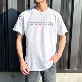 00's GILDAN "Snow White 白雪姫" ジョーク パロディ メッセージ プリント Tシャツ