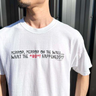 00's GILDAN "Snow White 白雪姫" ジョーク パロディ メッセージ プリント Tシャツ