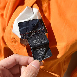 00's Phat Farm オレンジ×チェック ピーチスキン チンストラップ リバーシブル ドリズラー ジャケット