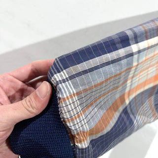 00's Phat Farm オレンジ×チェック ピーチスキン チンストラップ リバーシブル ドリズラー ジャケット