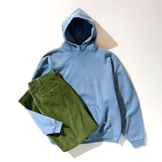 00's Russell パステルブルー 無地 スウェット パーカ