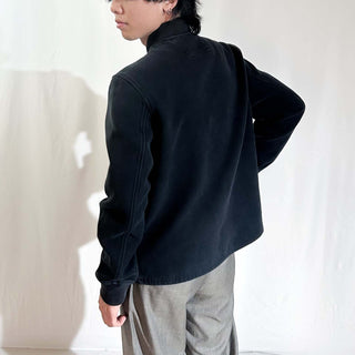 00's BANANA REPUBLIC ブラック ダブルジップ 裏起毛 スウェットブルゾン ジャケット