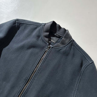 00's BANANA REPUBLIC ブラック ダブルジップ 裏起毛 スウェットブルゾン ジャケット