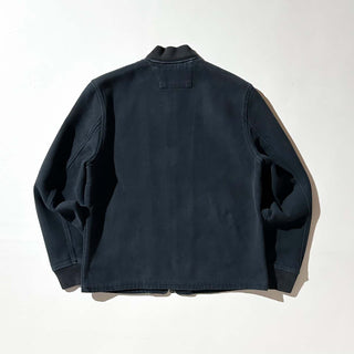 00's BANANA REPUBLIC ブラック ダブルジップ 裏起毛 スウェットブルゾン ジャケット