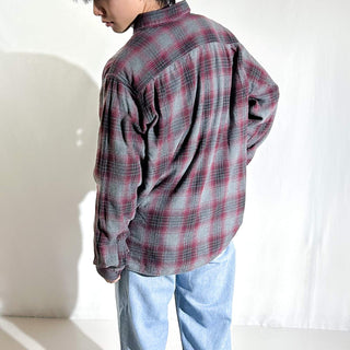00's GEORGE オンブレ風チェック L/Sネルシャツ