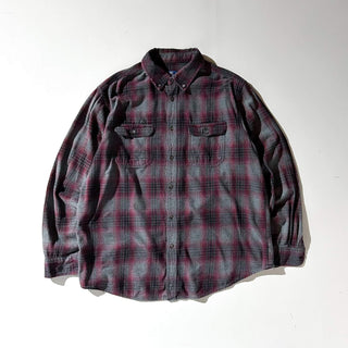 00's GEORGE オンブレ風チェック L/Sネルシャツ