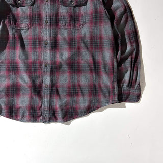 00's GEORGE オンブレ風チェック L/Sネルシャツ