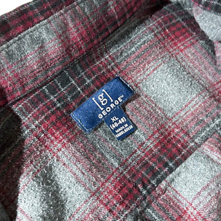 00's GEORGE オンブレ風チェック L/Sネルシャツ