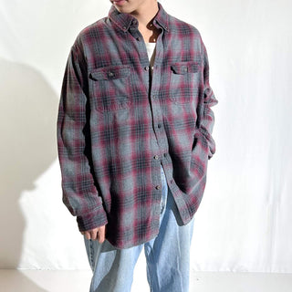 00's GEORGE オンブレ風チェック L/Sネルシャツ