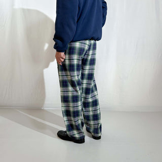 00's IZOD ドローコード マルチチェック ワイド パジャマ パンツ