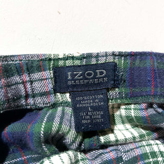 00's IZOD ドローコード マルチチェック ワイド パジャマ パンツ