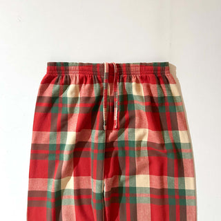 00's L.L.Bean マルチチェック ドローコード ワイド パジャマ パンツ