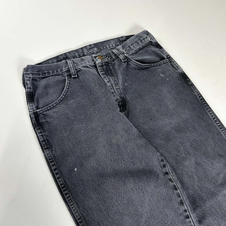 00's RUSTLER ストレート "フェード グレー" ブラック デニム パンツ(32×30)