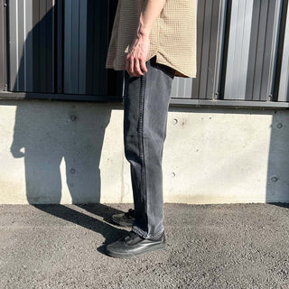 00's RUSTLER ストレート "フェード グレー" ブラック デニム パンツ(32×30)