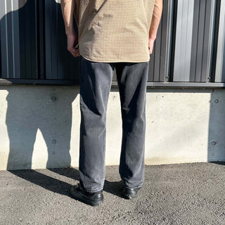 00's RUSTLER ストレート "フェード グレー" ブラック デニム パンツ(32×30)