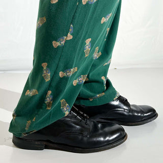 00's Ralph Lauren ドローコード 総柄 ポロベア パジャマ パンツ