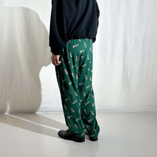 00's Ralph Lauren ドローコード 総柄 ポロベア パジャマ パンツ