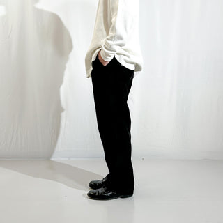 00's "dead stock" mantles ブラック ストレート 細畝 コーデュロイ パンツ
