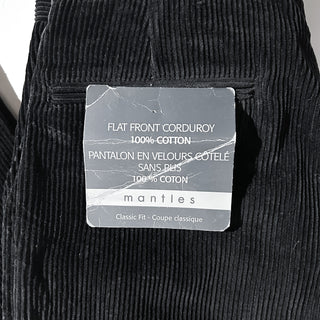 00's "dead stock" mantles ブラック ストレート 細畝 コーデュロイ パンツ